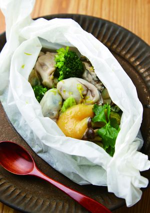 牡蠣の包み焼きバターみそがけ-レシピのメイン写真