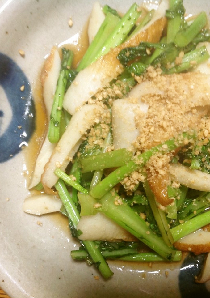 かぶの葉とちくわの醤油炒め-レシピのメイン写真