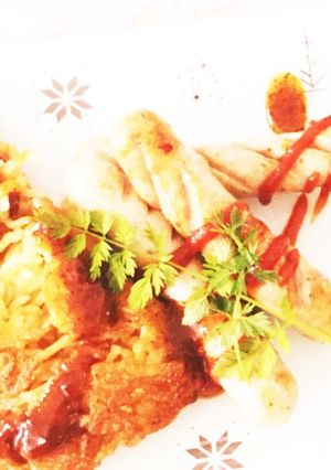 パリパリ焼きそば麺のおやき風&ウインナー-レシピのメイン写真