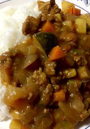 簡単★子供に夏野菜ごろごろキーマカレー-レシピのメイン写真