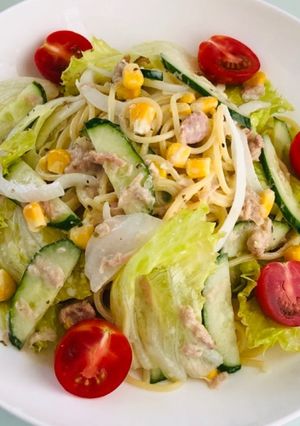 モッツァレラ&バジルオニオンサラダパスタ-レシピのメイン写真
