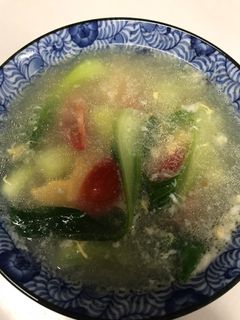 チンゲン菜と豆腐卵スープ-レシピのメイン写真