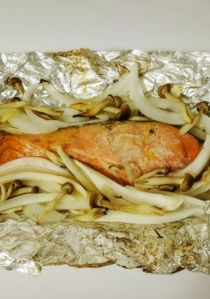 お手軽！鮭のホイル焼き-レシピのメイン写真