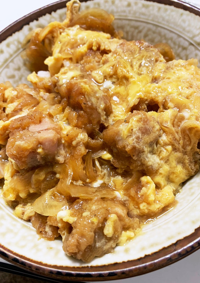 油一切不要！冷凍唐揚げで簡単 親子かつ丼-レシピのメイン写真