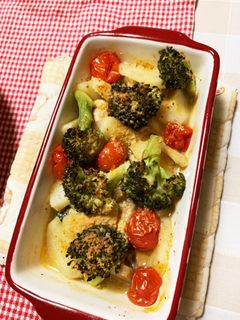 鯖缶と野菜のオイルチーズ焼き-レシピのメイン写真