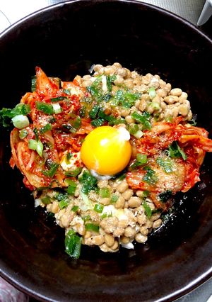 糖質制限に！混ぜ混ぜ〜♩納豆キムチ豆腐-レシピのメイン写真