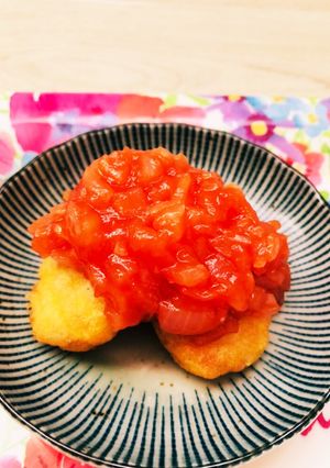 お弁当に☆簡単チキンナゲットのエビチリ風-レシピのメイン写真