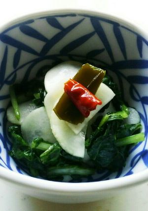 蕪の間引き菜の浅漬け-レシピのメイン写真