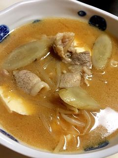 ごぼうと豚バラの味噌汁-レシピのメイン写真