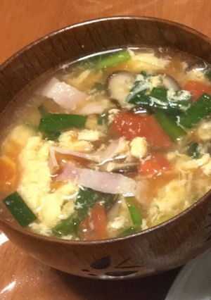 カラフルトマたまスープ-レシピのメイン写真