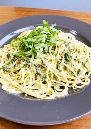 簡単！絶品！シソとしらすのパスタ-レシピのメイン写真