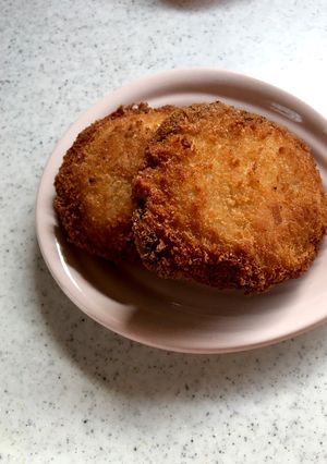 ヘルシー椎茸の肉詰めフライ-レシピのメイン写真