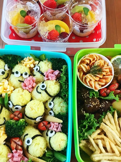 2019 小学校運動会 ミニオンキャラ弁-レシピのメイン写真