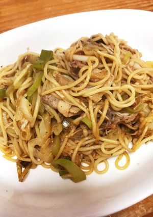 糖質ゼロ麺で！ネギたっぷり焼きそば風-レシピのメイン写真