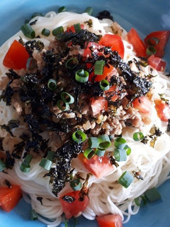 冷やしぶっかけ肉味噌そうめん-レシピのメイン写真