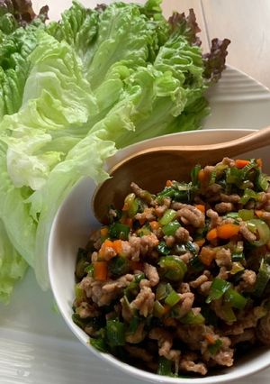 残り野菜でひき肉のレタス包み-レシピのメイン写真