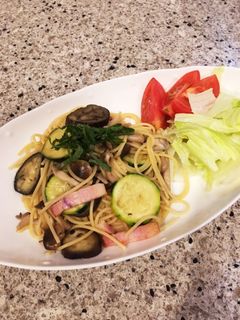茄子とズッキーニで☆和風パスタ-レシピのメイン写真