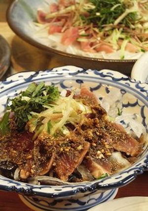 バルサミコ酢とゴマでカツオのたたき-レシピのメイン写真
