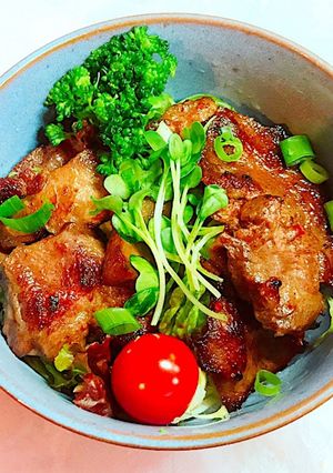 美味し〜牛タンネギ塩丼-レシピのメイン写真
