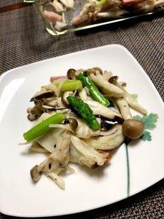 キノコのアスパラベーコン炒め-レシピのメイン写真
