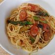 簡単♪アスパラとウインナーのトマトパスタ