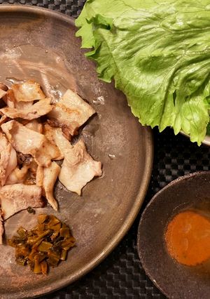 ビタミン豊富★辛子高菜でサムギョプサル-レシピのメイン写真