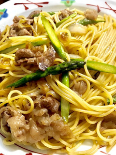 牛肉とアスパラの和風パスタ-レシピのメイン写真