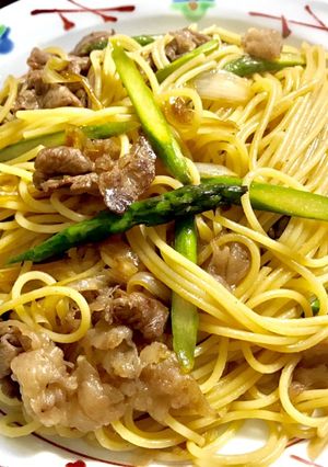 牛肉とアスパラの和風パスタ-レシピのメイン写真