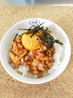 ❇️キムたま納豆ご飯♬.*゚-レシピのメイン写真