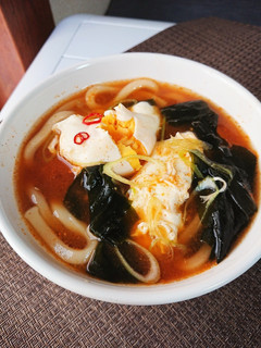 韓国☆チゲ風わかめうどん★-レシピのメイン写真