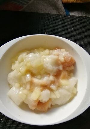 いつもの離乳食に飽きたら③りんごパン粥-レシピのメイン写真
