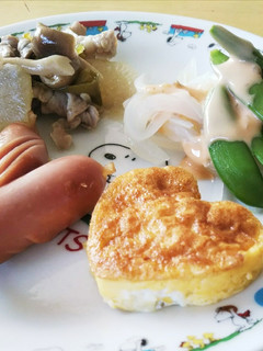 かわいいハート形の卵焼き-レシピのメイン写真