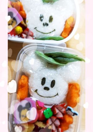 キャラ弁シンプルミッキーおにぎり♪-レシピのメイン写真