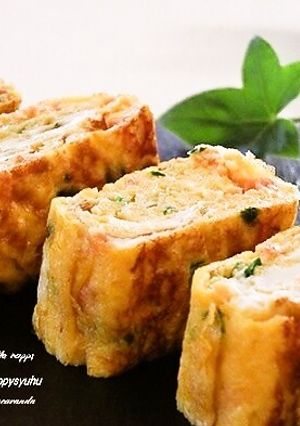鮭フレークとニラの卵焼き-レシピのメイン写真