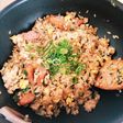 簡単★餃子の残り具材でパパッと炒飯!
