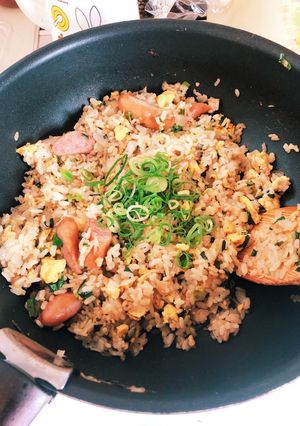 簡単★餃子の残り具材でパパッと炒飯！-レシピのメイン写真