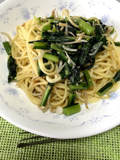 小松菜としらすのスパゲティ-レシピのメイン写真