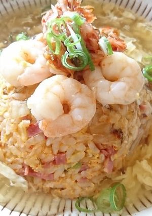 海老とキムチあんかけチャーハン(^^)-レシピのメイン写真