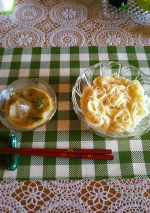 冷や汁で素麺-レシピのメイン写真