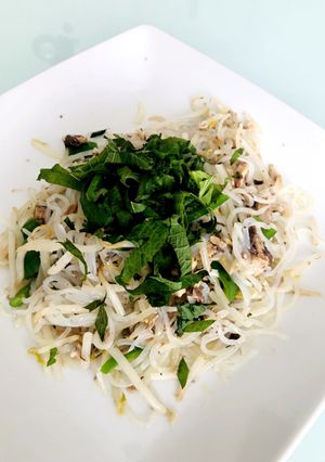 白滝とサバ水煮缶で和風パスタ風-レシピのメイン写真