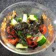 韓国のりが合う!ミニトマトと胡瓜のサラダ
