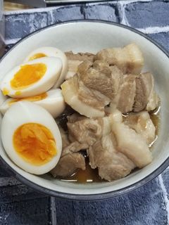 圧力鍋で豚角煮と味玉-レシピのメイン写真