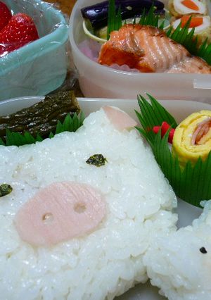 ぶぅ~ぶぅ~豚さんのお弁当♪-レシピのメイン写真