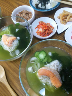 暑い‼️暑い‼️ランチに冷やし茶漬け☺️-レシピのメイン写真