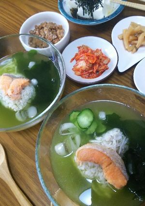 暑い‼️暑い‼️ランチに冷やし茶漬け☺️-レシピのメイン写真