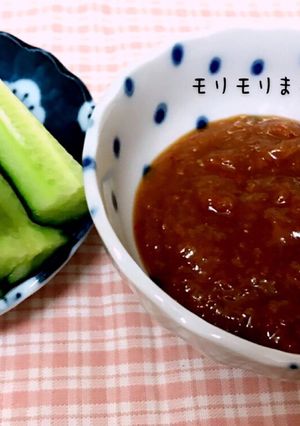 きゅうりにピリ辛にんにく味噌だれ-レシピのメイン写真