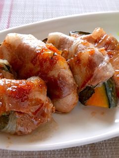 簡単♬かぼちゃの大葉豚肉巻き-レシピのメイン写真