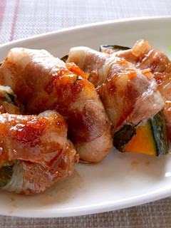 簡単♬かぼちゃの大葉豚肉巻き-レシピのメイン写真