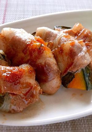 簡単♬かぼちゃの大葉豚肉巻き-レシピのメイン写真