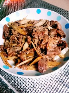 牛肉とゴボウの甘辛炒め-レシピのメイン写真